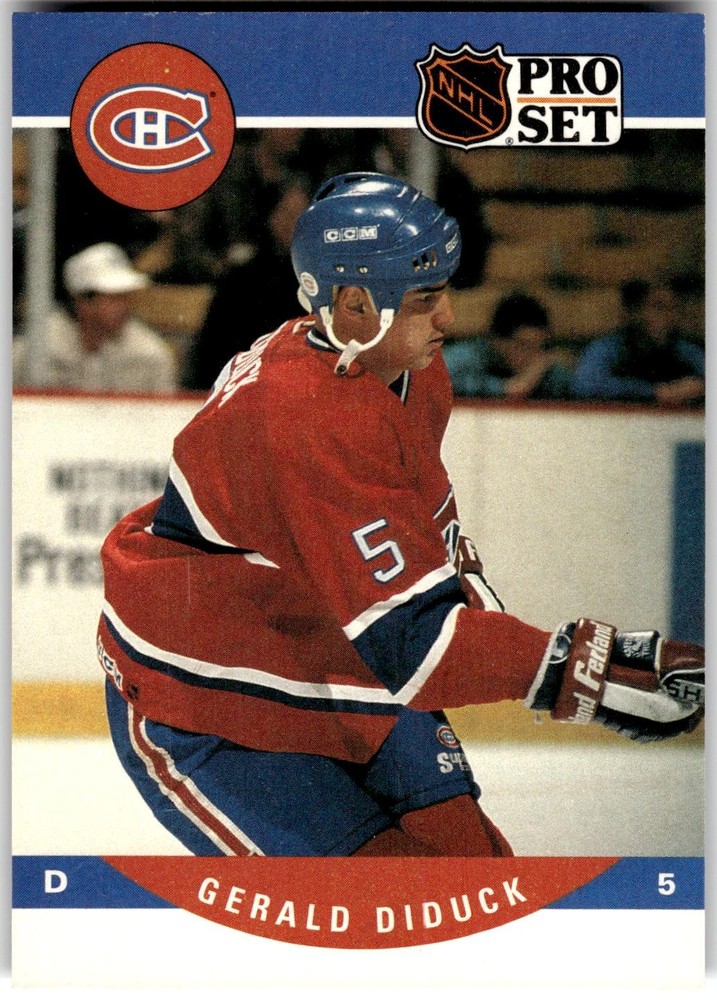 1990-91 Pro Set #468 Gerald Diduck Montreal Canadiens NHL Hockey