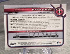 Tanner Schobel 2022 Bowman Chrome Black & White Ray Wave 1st Bowman #BDC-28