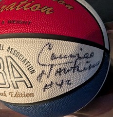 Julius Irving, Connie Hawkins, Ron Boone Signed ABA Basketball, #20/500