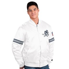 Dallas Cowboys Starter The Power Forward Vintage Full Snap Satin Jacket -White