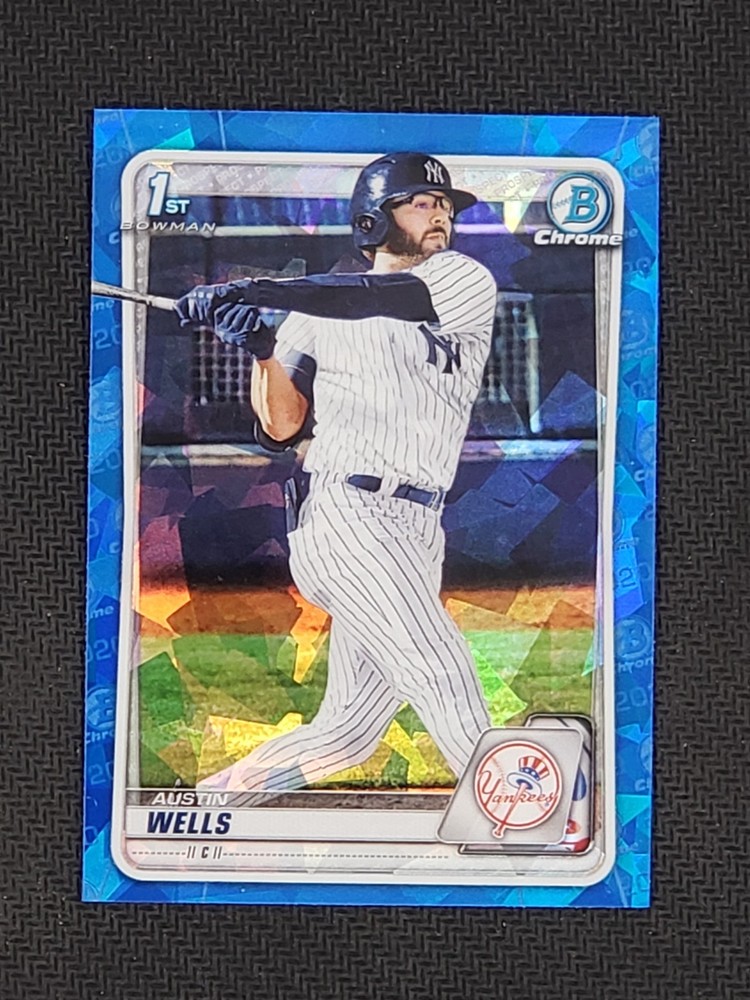 2020 Bowman Draft Sapphire Austin Wells Chrome 1st Prospect #BD-56 Yankees