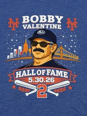 Bobby Valentine New York Mets Hall Of Fame T-Shirt Size Large L MLB HOF NYM