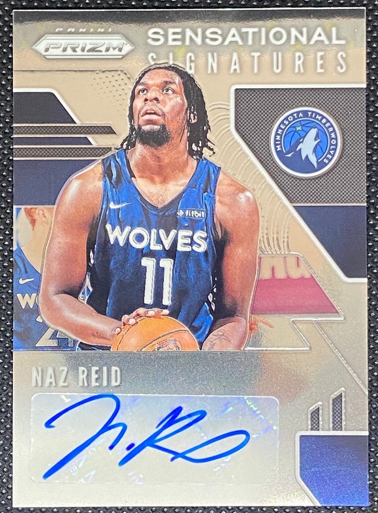 2019-20 Panini Prizm Sensational Signatures Naz Reid Auto Timberwolves