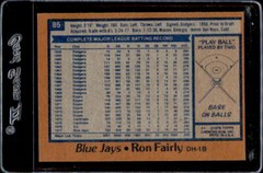 1978 Topps #85 Ron Fairly Toronto Blue Jays – Nice Card