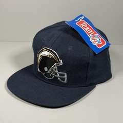 Vintage 90s San Diego Chargers Snapback Hat NWT Team NFL Annco Helmet Navy Blue