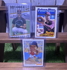 Sandy Alomar Jr. 3 Card Lot – ‘89 Fleer RC, ‘89 Topps RC, ‘91 Score All Star