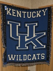 Kentucky Wildcats Woven Throw Blanket 46×58 UK Basketball Tapestry NWT