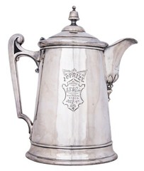 ULTRA RARE 1879 Denison Blue Stockings Baseball Club Silver Trophy Pitcher 