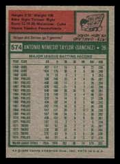 1975 Topps Mini Baseball Tony Taylor #574 NM Philadelphia Phillies