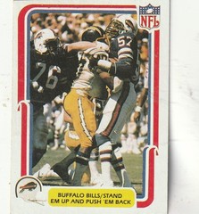 FREE SHIPPING-GOOD-1980 Fleer Buffalo Bills # 6