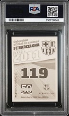 LIONEL MESSI FC Barcelona 2010-11 Autografo PSA 9 Panini Stickers #119 Auto Mint