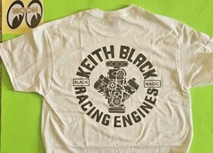 Keith Black Racing Engines T-Shirt 100% Cotton, White. Mopar, NHRA, Drag