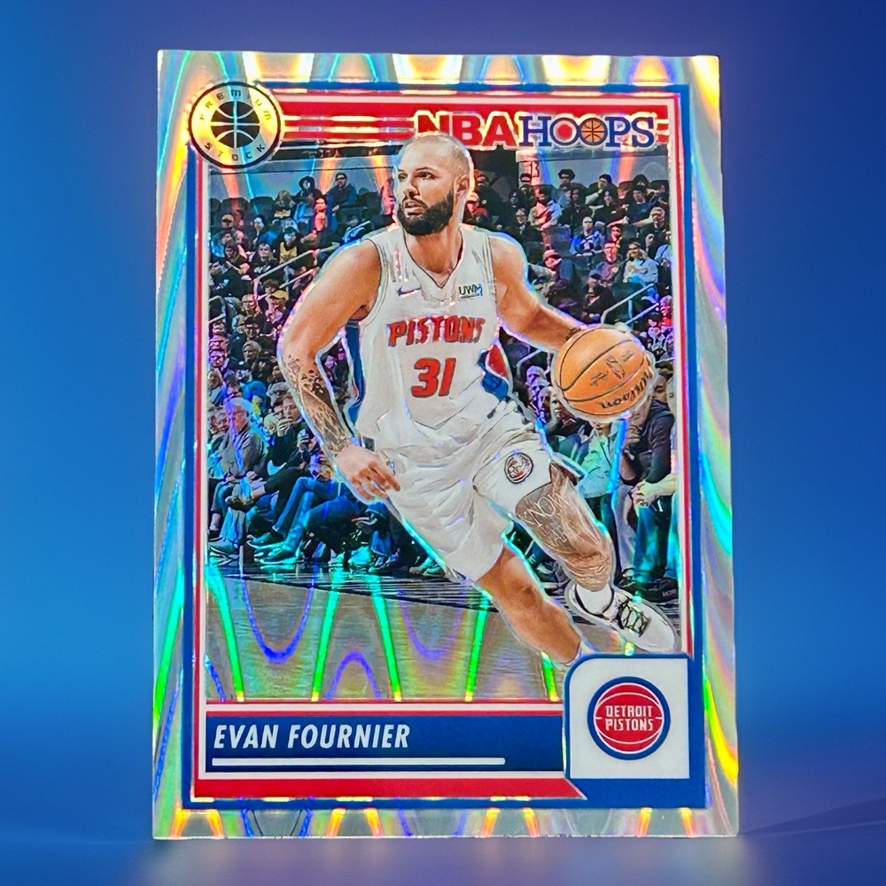 Evan Fournier Seismic Prizm 2023-24 Panini NBA Hoops Premium Stock #194