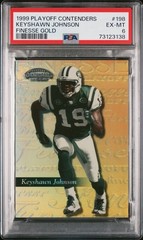 1999 Playoff Contenders Keyshawn Johnson Finesse Gold /25 PSA 6 Jets