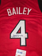 Ace Bailey Signed custom Rutgers Knights Basketball Jersey NCAA JSA COA Red auto