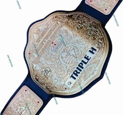 Big Gold Triple H World Heavyweight Championship Belt 2MM Brass Adult Size