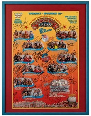 Original WWF SURVIVOR SERIES 1990 Multi-Signed X38 UNDERTAKER DEBUT Event Poster