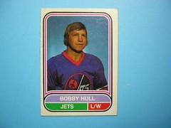 1975/76 O-PEE-CHEE WHA HOCKEY CARD #1 BOBBY HULL VG/EX SHARP 75/76 OPC