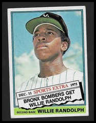 1976 Topps #592T Willie Randolph Traded New York Yankees