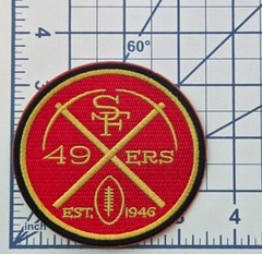 San Francisco 49ers 3.5&Prime; Round Iron On Embroidered Patch~ Free Tracking!