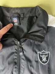 Reebok Oakland Raiders NFL Full Zip Jacket Black White Gray XL