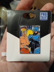 Sting & Robocop Enamel Pin Pro Wrestling Crate WCW Basic Pin New Sealed