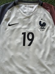 France 2016 Paul Pogba #19 Soccer Jersey White Blue Red Men&rsquo;s Size M