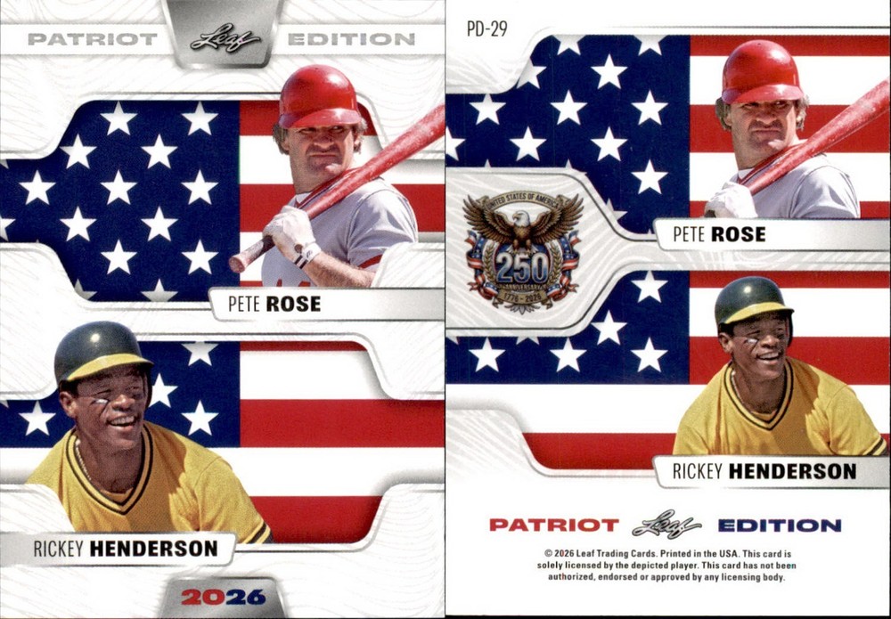 2026 LEAF 250TH ANNIVERSARY PATRIOT EDITION ROSE / HENDERSON PD-29 BASEBALL