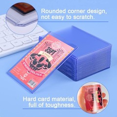 50Pack 3&Prime;x4&Prime; Topload Card Holder 35PT Hard Plastic Card Sleeves Trading Cards