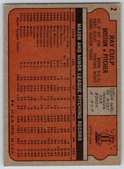 1972 Topps #2 Ray Culp Boston Red Sox