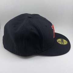 New Era Boston Red Sox On-Field Authentic Fitted Hat Navy Blue Black UV Size 8
