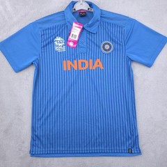 India Cricket Polo Shirt Mens XL Blue ICC World Twenty20 2016 Team Jersey