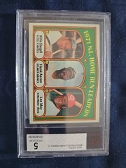 1972 Topps NL Home Run Leaders Willie Stargell HANK AARON Lee May #89 BVG 5