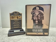 Willie McGee Jim Edmonds St Louis Cardinals MLB 2014 SGA HOF Statue Plaque NIB