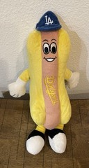 LOS ANGELES DODGERS (MLB) Wiener Food Mascot Hot Dog Dodger Dog Toy Plush