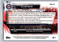 2017 Bowman Chrome Draft Blayne Enlow 1st Bowman Rookie Twins RC