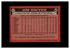 1986 Topps #653 Jim Dwyer Autographed Signed AUTO Baltimore Orioles