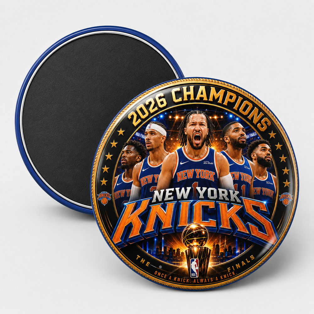 New York Knicks 2026 NBA CHAMPIONS Inspired 2.25&Prime; Fridge Magnet Fan Gift Decor