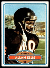 1980 Topps Card Football Allan Ellis Chicago Bears #63 EX-MT