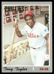 1970 Topps Tony Taylor (Ink On Back) Philadelphia Phillies #324