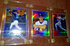 2000 TOPPS CHROME MLB REFRACTORS LOT OF 3: TATIS GREEN GARCIA 4 SCREW 1/4&Prime; CASES