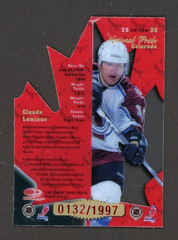 1997-98 Donruss Canadian Ice CLAUDE LEMIEUX National Pride DIE CUT Insert MINT