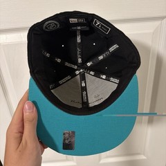 New Era 59FIFTY Fitted San Jose Sharks NHL Cap Hat Black/Teal Size 7 1/8