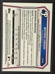 2026 Bowman Chrome 1st Matthew Ferrara True Purple Auto /250