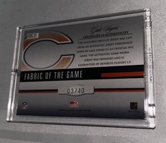 GALE SAYERS FABRIC OF THE GAME USED JERSEY AUTO #’d / 40 ! 2006 CERTIFIED HOF