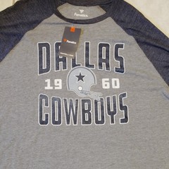 Fanatics Dallas Cowboys Men&rsquo;s Long Sleeve Raglan Shirt Gray/Blue 2XL