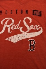Soft as a Grape Womens MLB Boston Red Sox Baseball 1901 Red Shirt New S, M, L