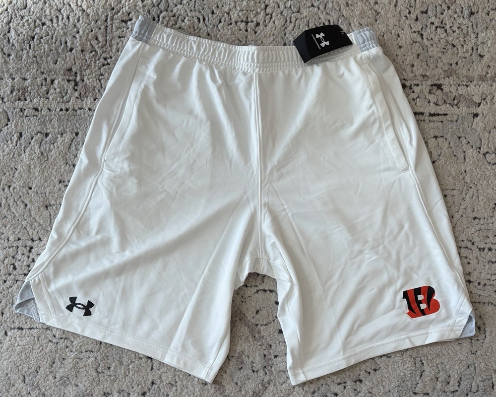 Under Armour Authentic Cincinnati Bengals White Shorts NFL Football Men’s Sz: L