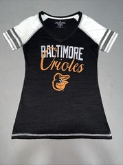 Soft As A Grape Baltimore Orioles Shirt Women’s S Black Logo -3618