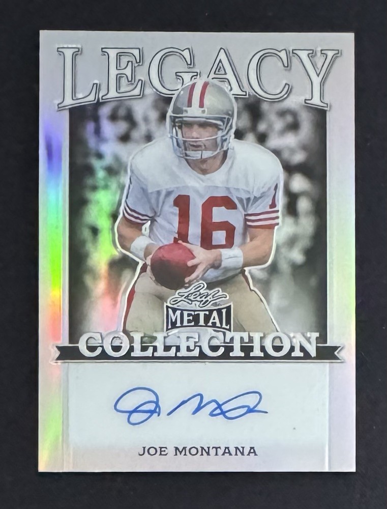 Joe Montana AUTO /35 Leaf Metal Legacy Image Variation 49’ers BA-JM14 RARE